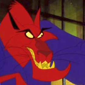Red (cat-form) the main antagonist, a powerful demon cat from Hell