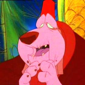 Red (dog-form), the main malefic character in the movie and in this form he is  just in disguise