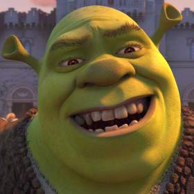 Shrek, a fat green ogre with a big heart