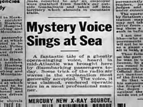 Mystery voice sings at sea
