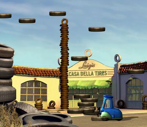 Picture from Luigi's Casa Della Tires game