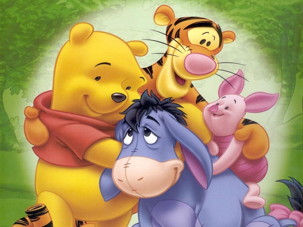 Download Poster with Disney characters Winnie the Pooh, Eeyore, Tigger and Piglet