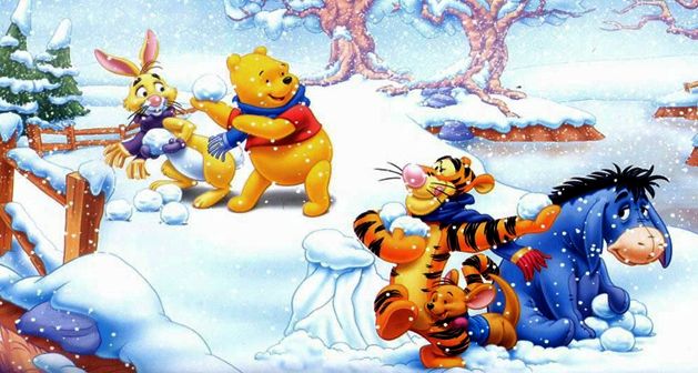 Picture in high resolution from Snowball Fight Jigsaw game