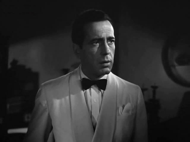 Humphrey Bogart as Rick Blaine: Here's looking at you, kid
